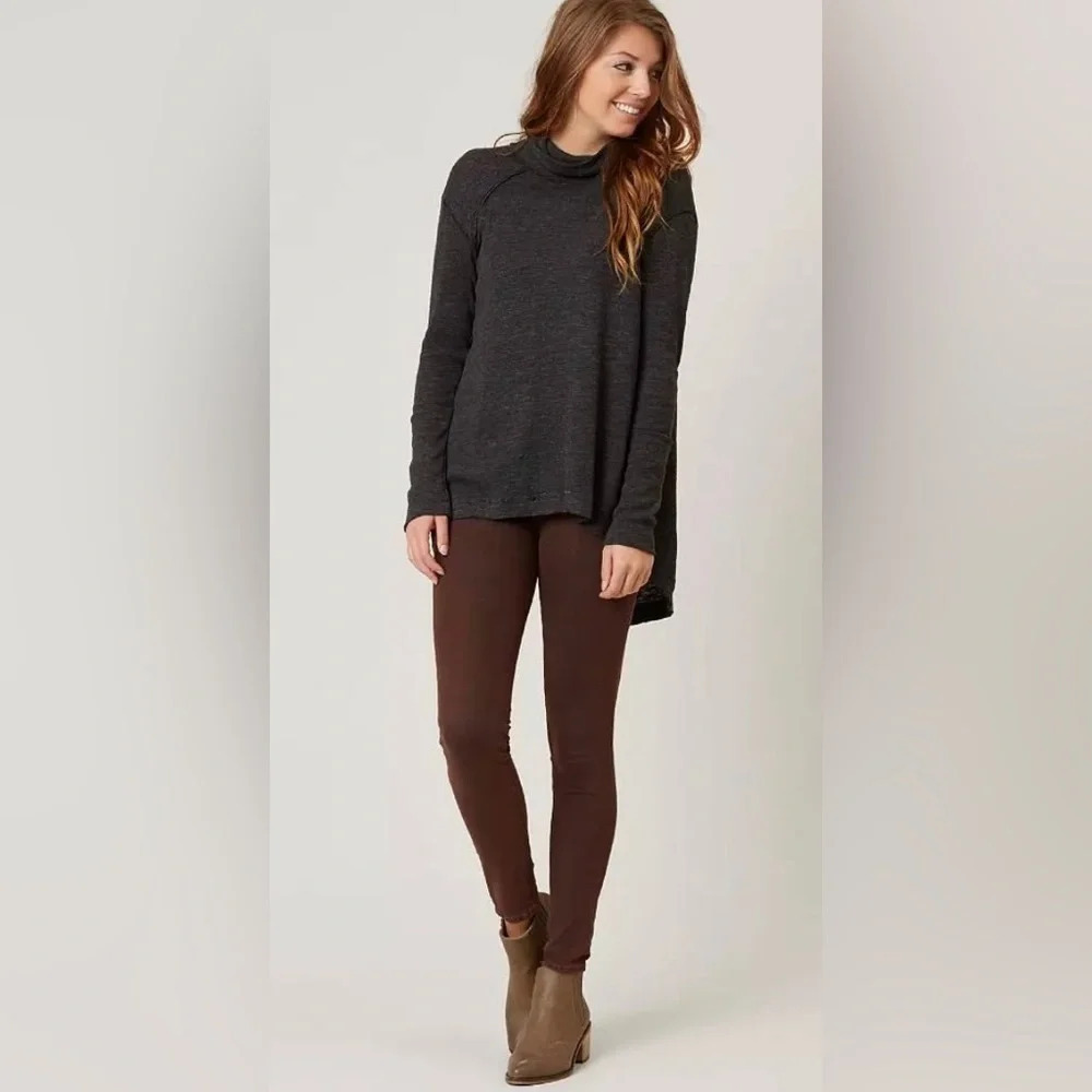 NWOT Free people Black turtleneck sweater size small oversized
